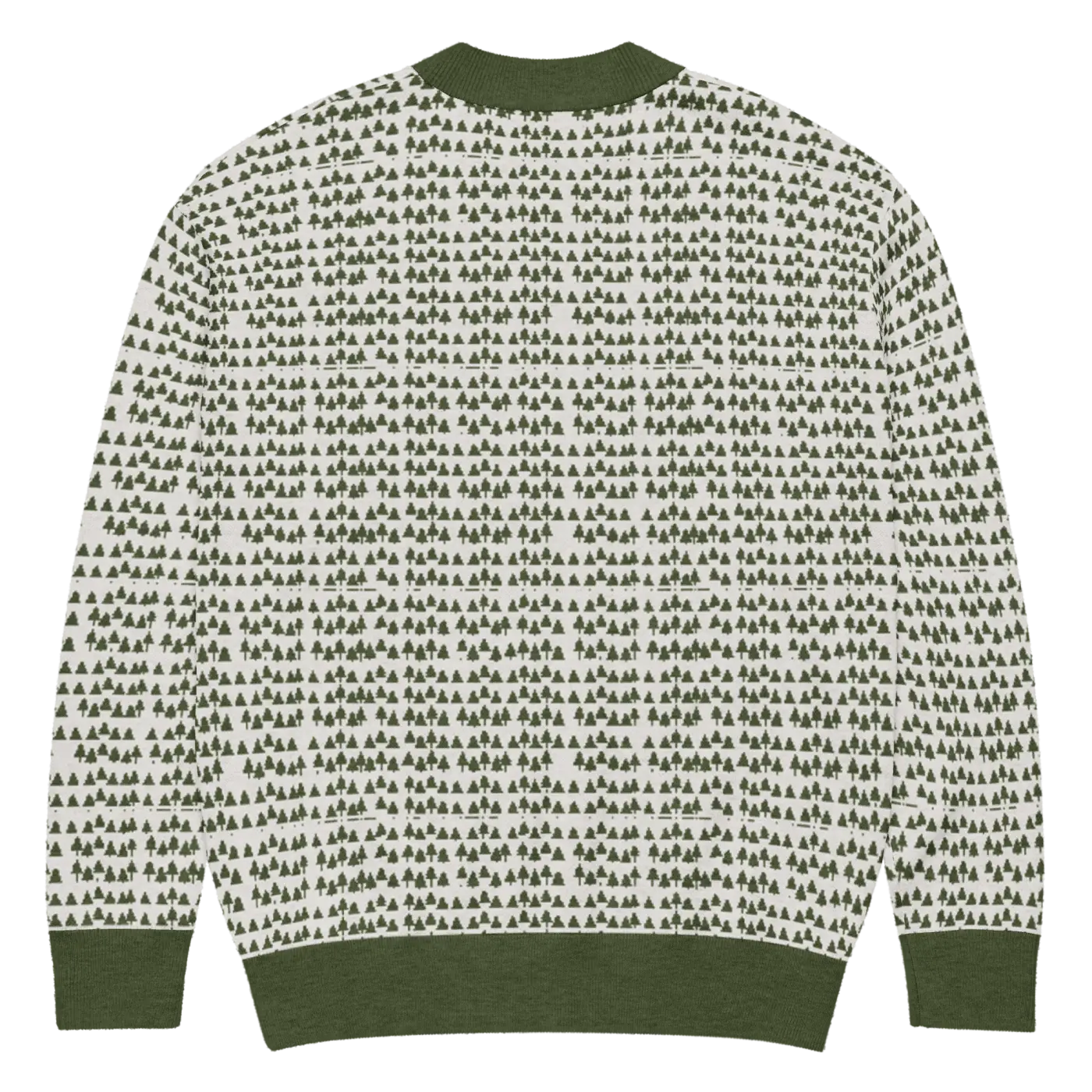 Trees Knit Cardigan - Sophisticated Green Knit Layering - DipaliZ