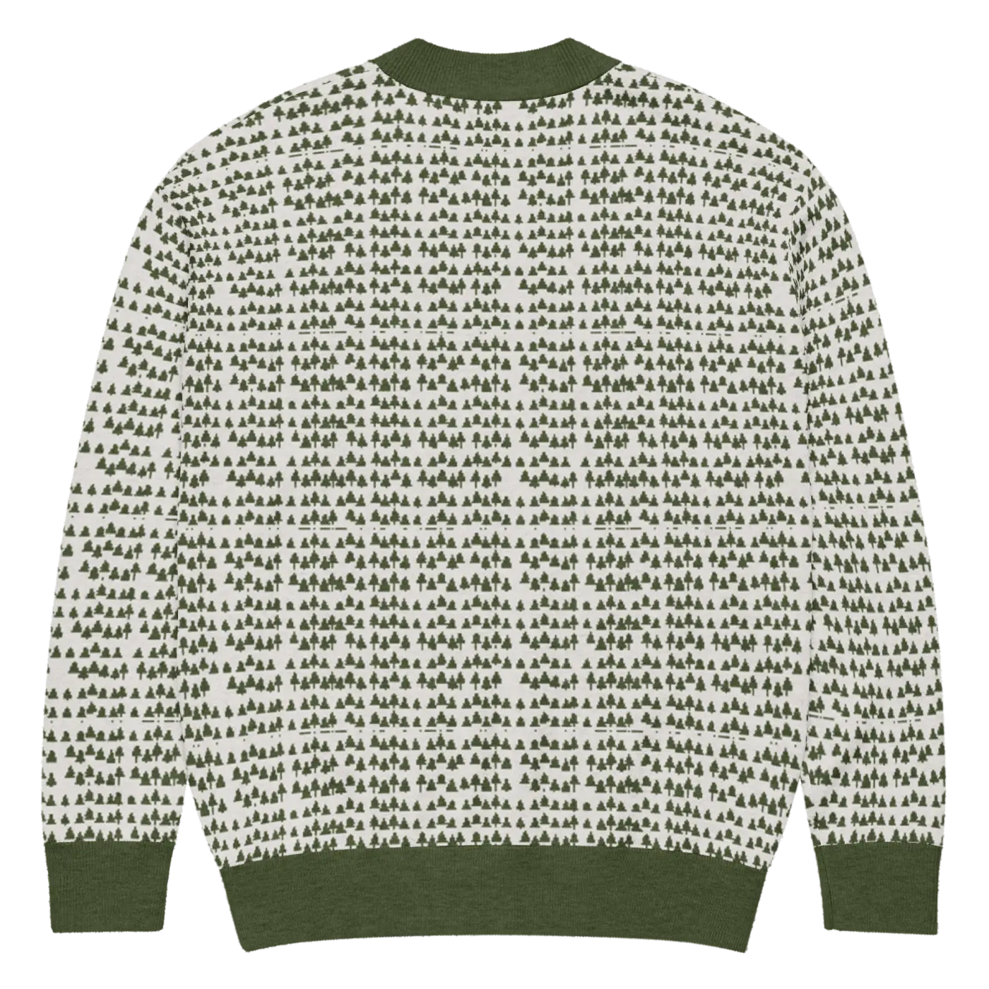 Trees Knit Cardigan - Sophisticated Green Knit Layering - DipaliZ