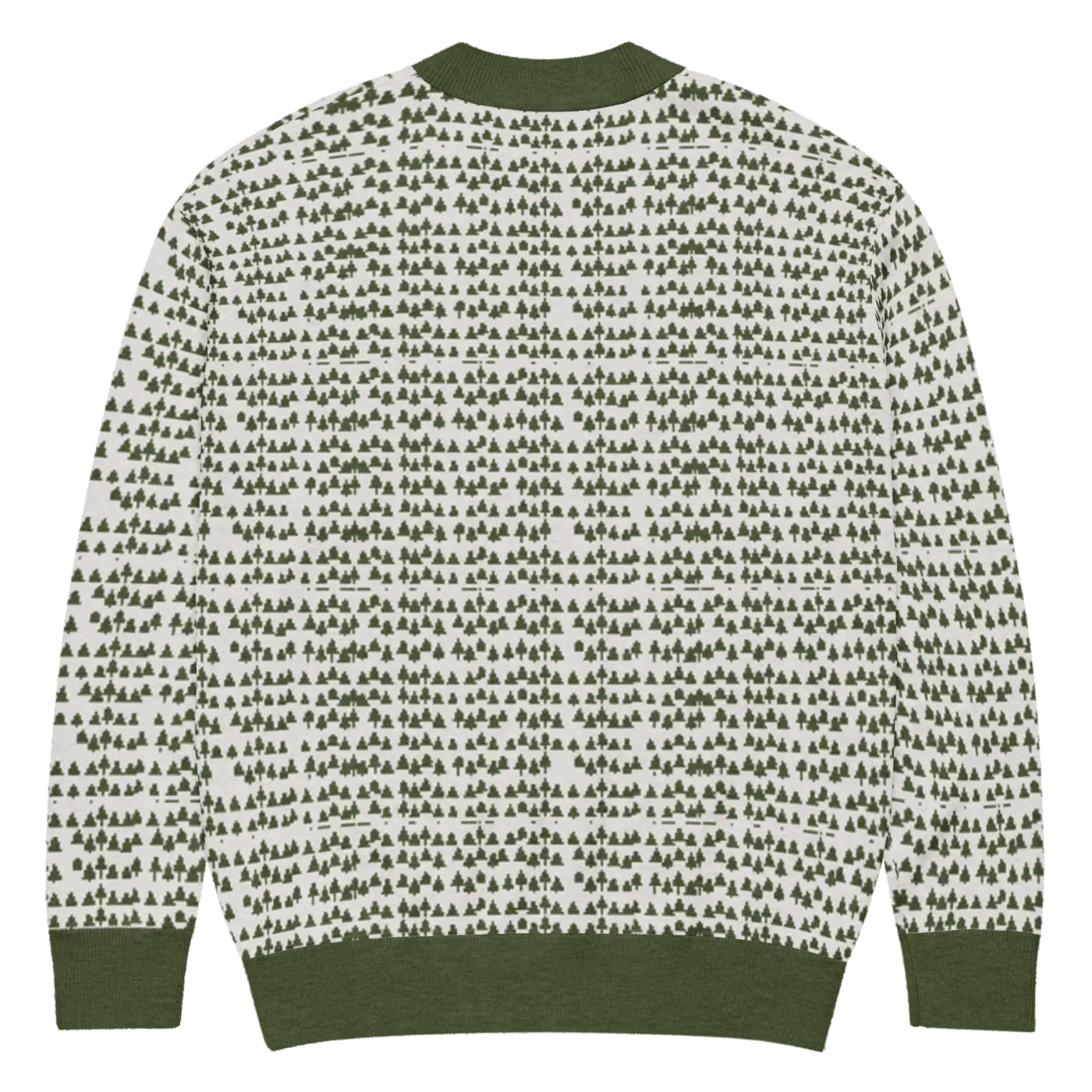 Trees Knit Cardigan - Sophisticated Green Knit Layering - DipaliZ