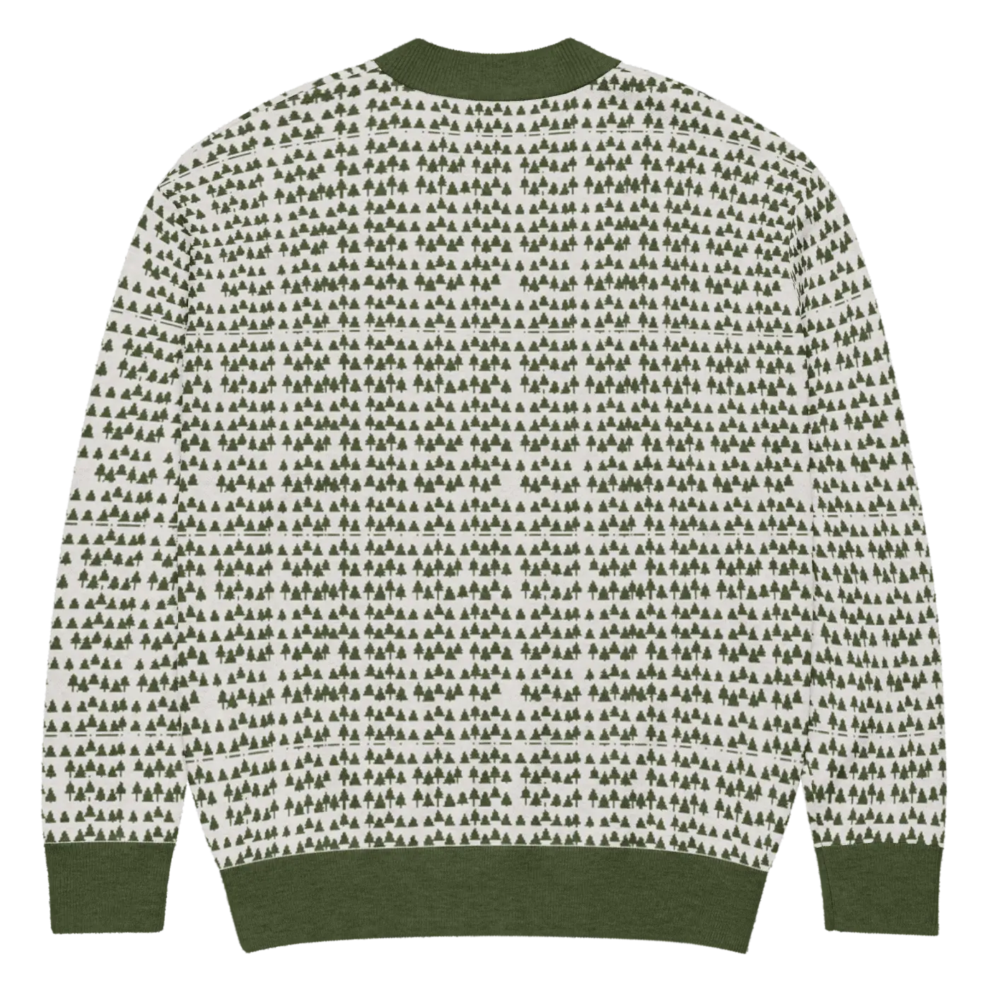 Trees Knit Cardigan - Sophisticated Green Knit Layering - DipaliZ