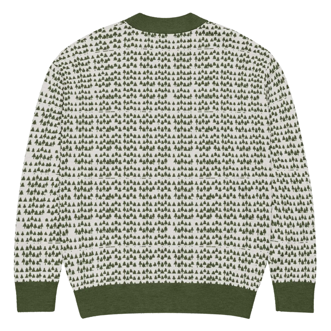 Trees Knit Cardigan - Sophisticated Green Knit Layering - DipaliZ