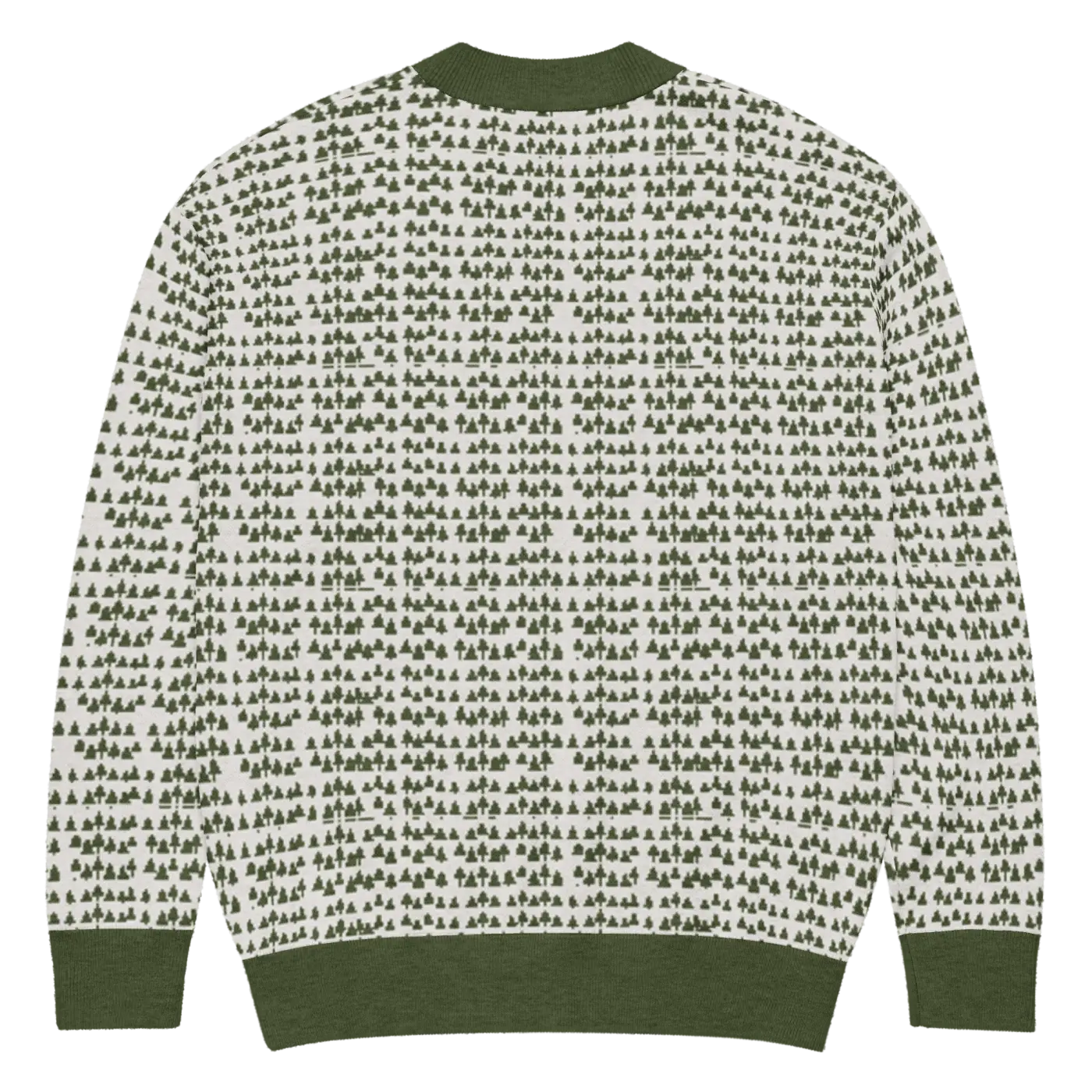 Trees Knit Cardigan - Sophisticated Green Knit Layering - DipaliZ