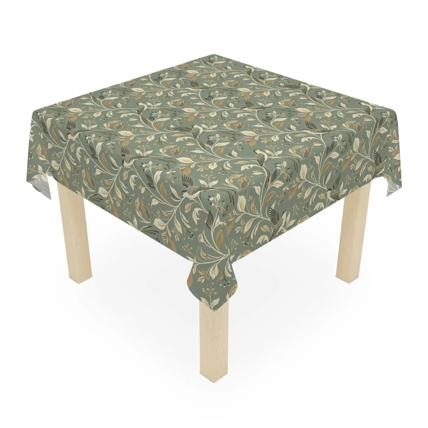 Vintage Floral Tablecloth - Botanical Vine Pattern Dining Space - DipaliZ