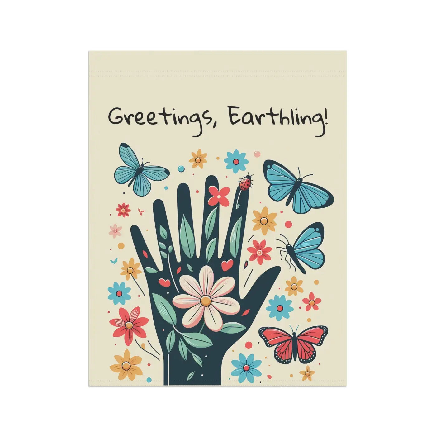 Vibrant House Banner - Rejuvenating Spring Season Poly Poplin - DipaliZ