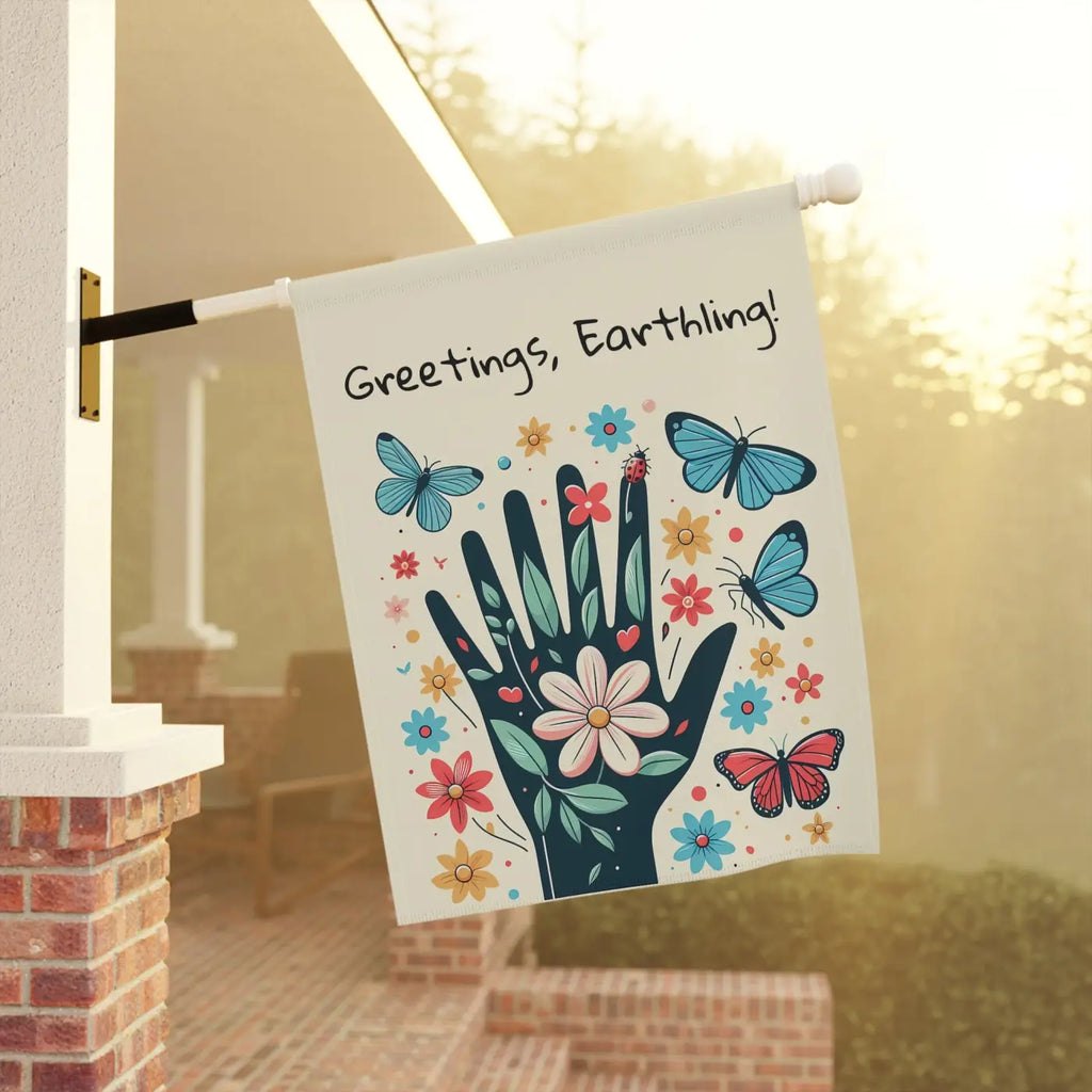 Vibrant House Banner - Rejuvenating Spring Season Poly Poplin - DipaliZ