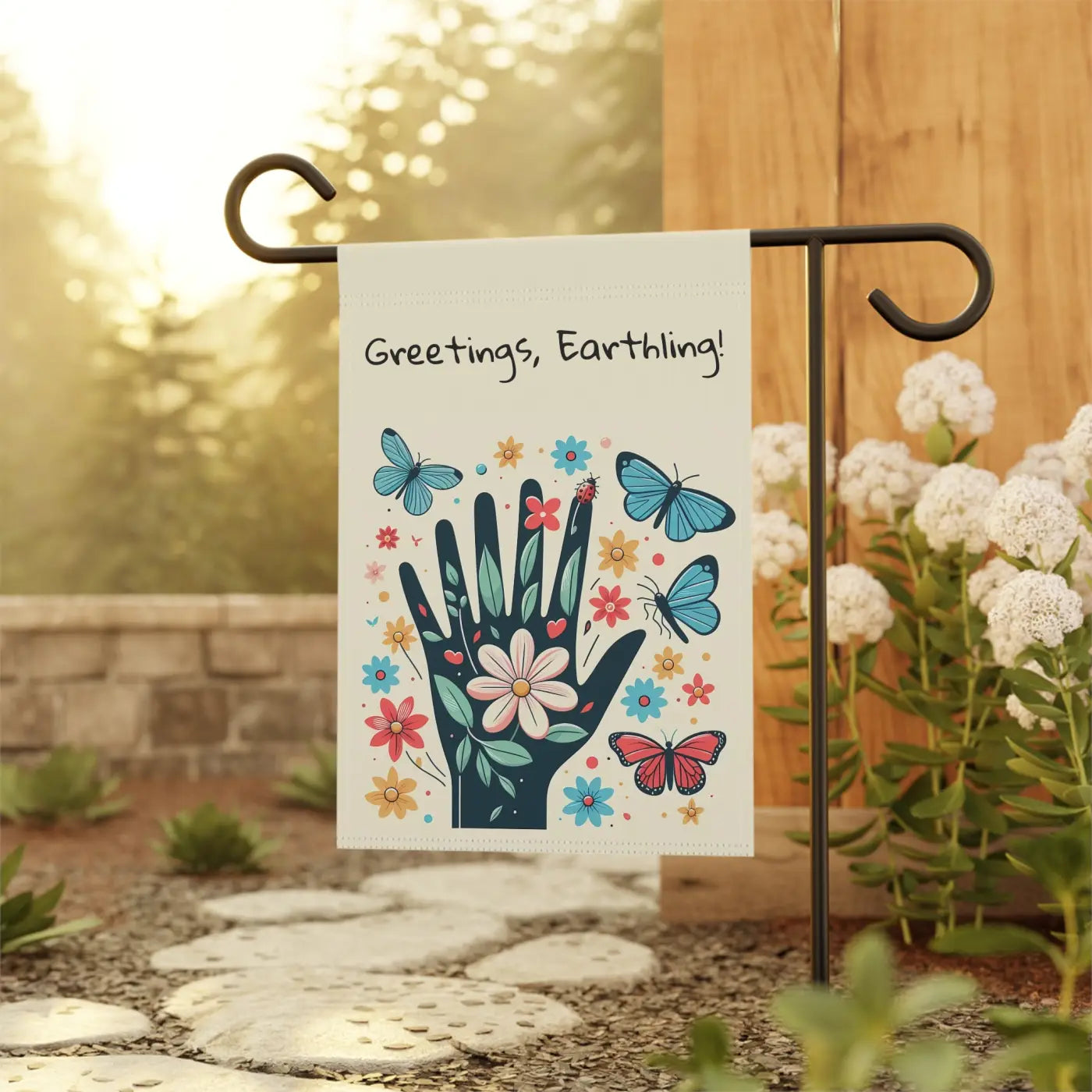 Vibrant House Banner - Rejuvenating Spring Season Poly Poplin - DipaliZ
