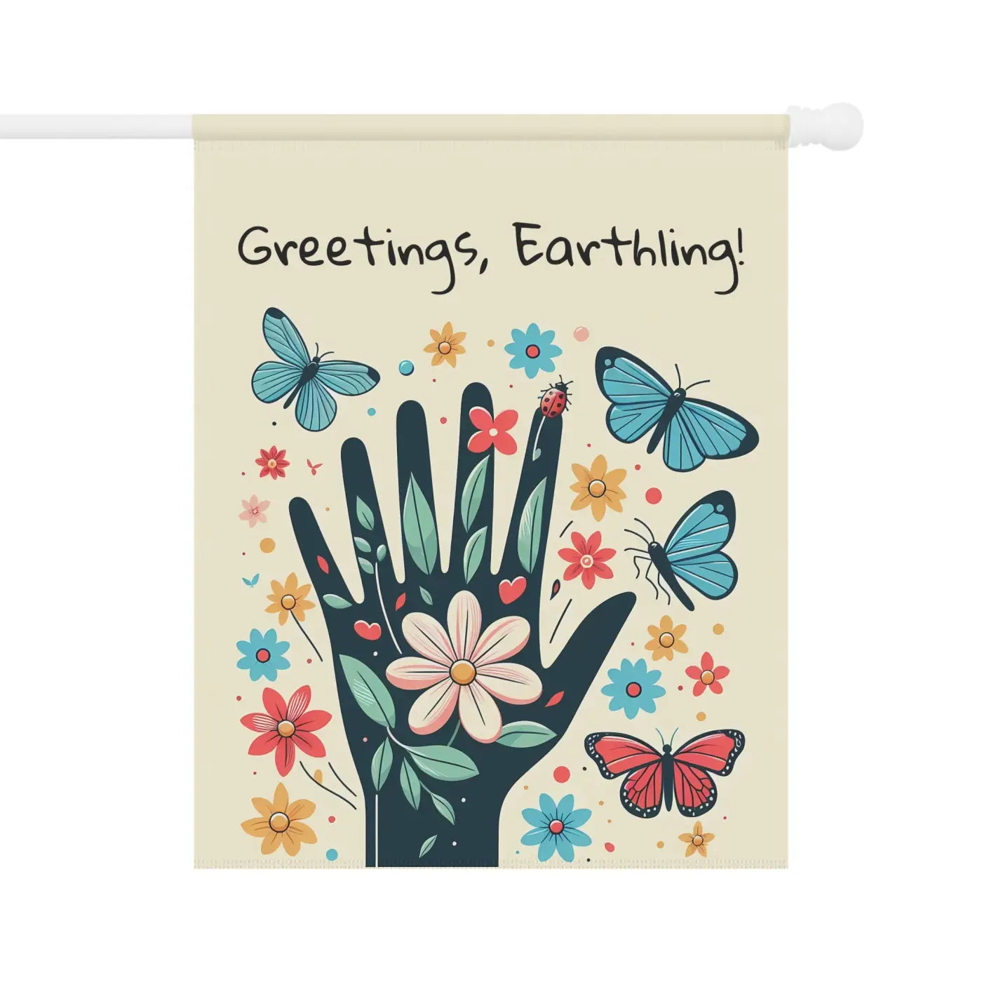 Vibrant House Banner - Rejuvenating Spring Season Poly Poplin - DipaliZ