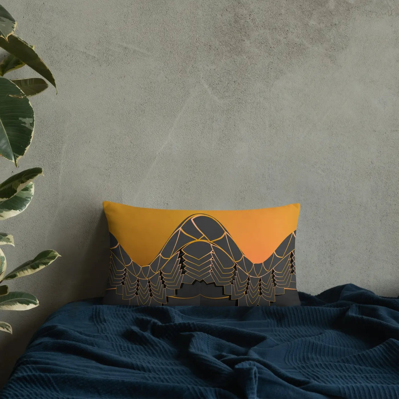 Golden Pattern Throw Pillows - Glamour Comfort Set - DipaliZ