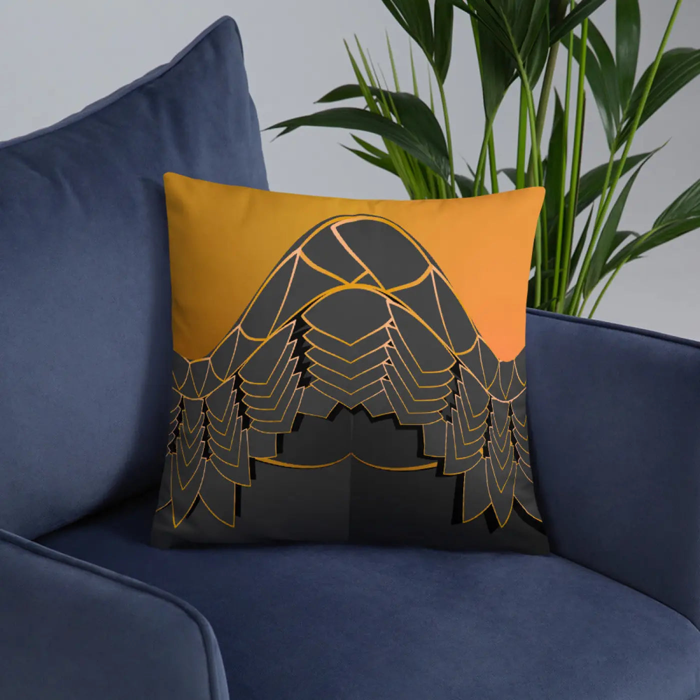 Golden Pattern Throw Pillows - Glamour Comfort Set - DipaliZ