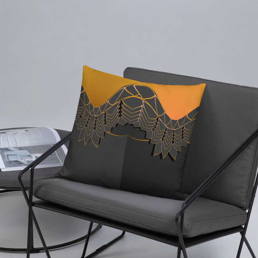 Golden Pattern Throw Pillows - Glamour Comfort Set - DipaliZ