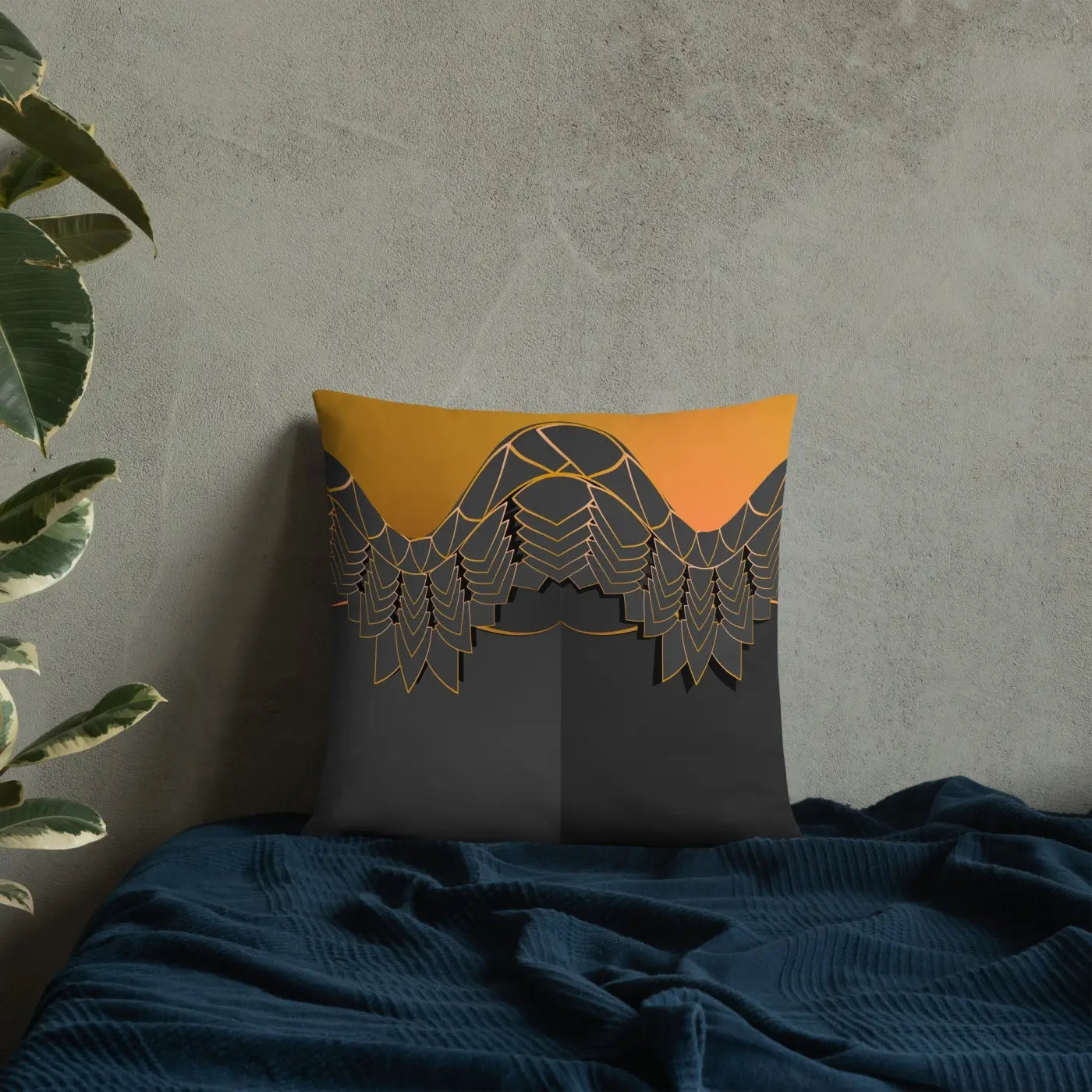 Golden Pattern Throw Pillows - Glamour Comfort Set - DipaliZ