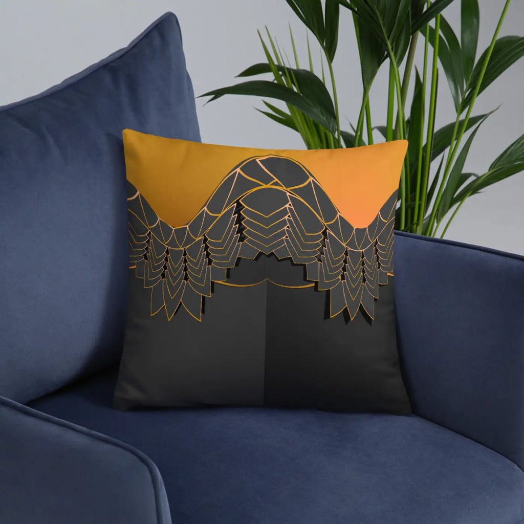 Golden Pattern Throw Pillows - Glamour Comfort Set - DipaliZ