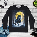 Long Sleeve AOP Lion Winter Night Tee - DipaliZ
