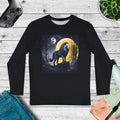 Long Sleeve AOP Shirt - Winter Moon Lion Design - DipaliZ