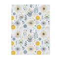Arctic Fleece Blanket - Bold Yellow Floral Comfort - DipaliZ