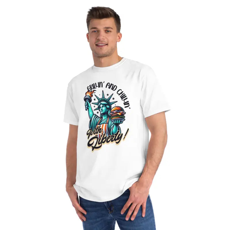 Liberty Statue Tee - Iconic Freedom Design - DipaliZ