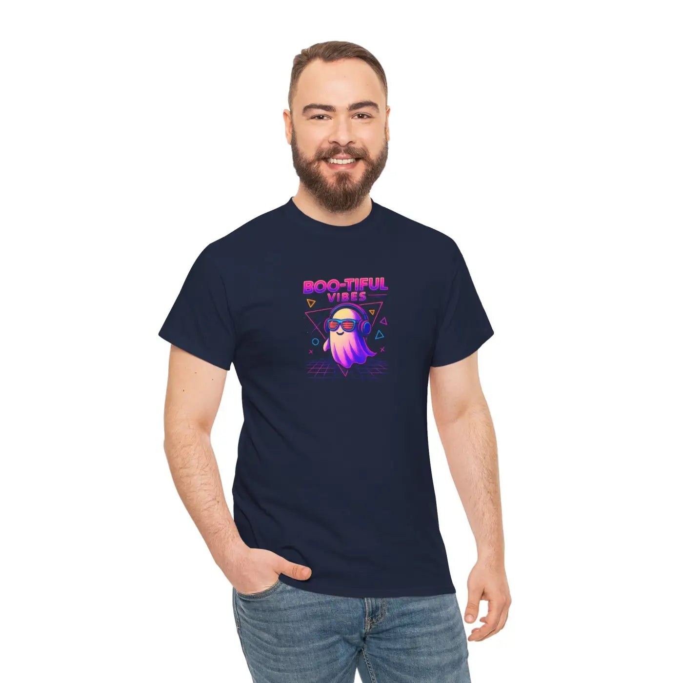 Groovy Graphic Tee - Spooky Cute Neon Orange Vibes - DipaliZ