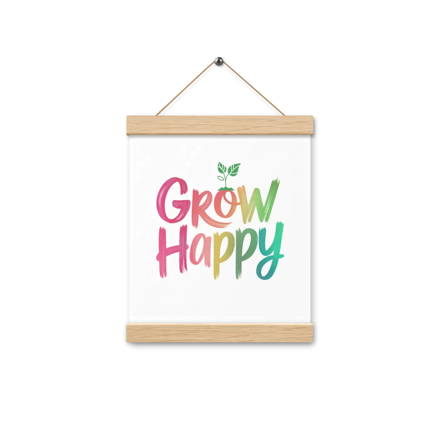 Happy Space Poster with Wooden Hanger Kit - Original Artwork - DipaliZ