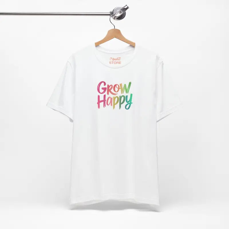 Comfy Classic Unisex Jersey Short Sleeve Tee - Grow Happy - DipaliZ