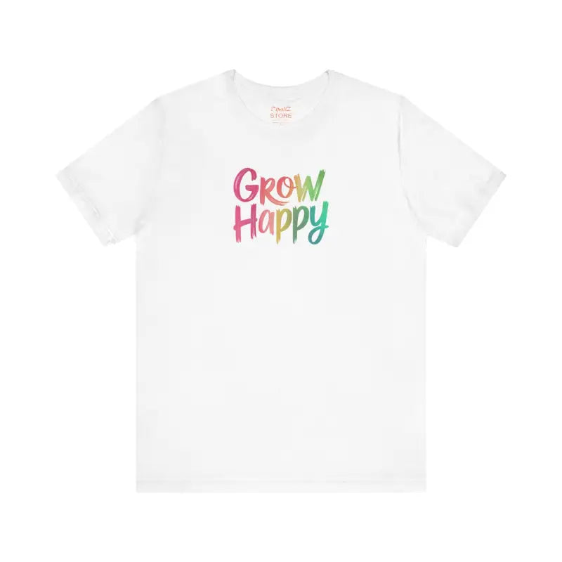 Comfy Classic Unisex Jersey Short Sleeve Tee - Grow Happy - DipaliZ