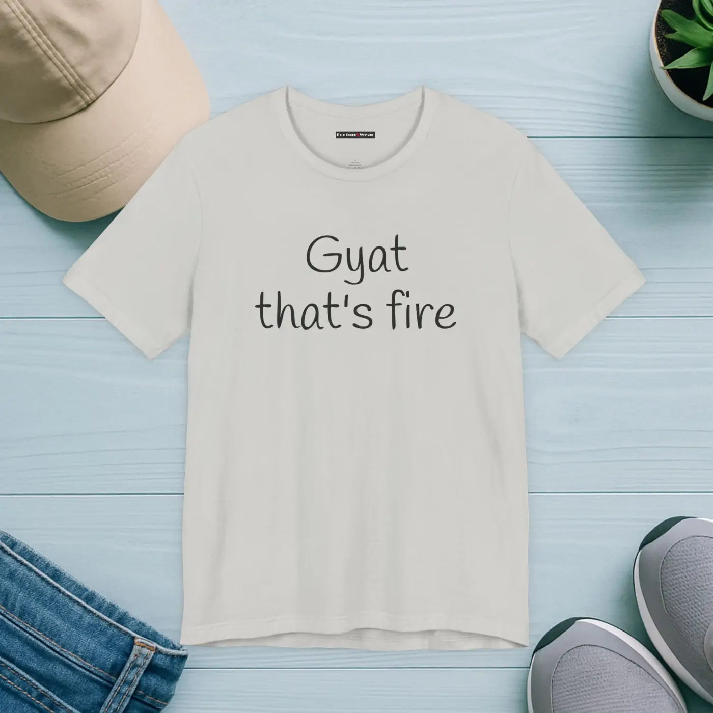 Trendy Graphic Tee - Gyat That's Fire Jersey - DipaliZ
