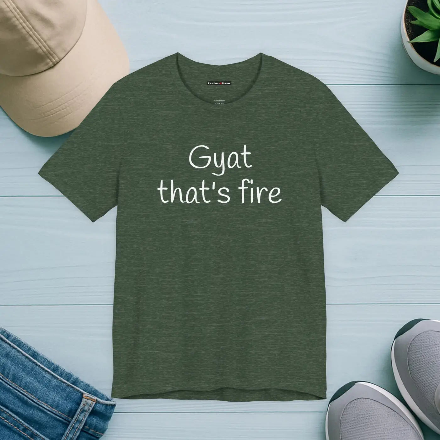 Trendy Graphic Tee - Gyat That's Fire Jersey - DipaliZ
