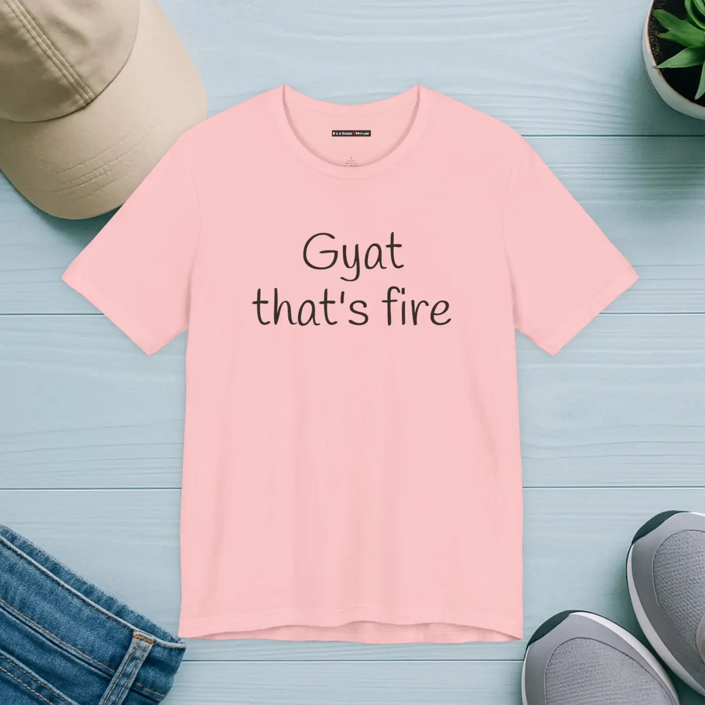 Trendy Graphic Tee - Gyat That's Fire Jersey - DipaliZ