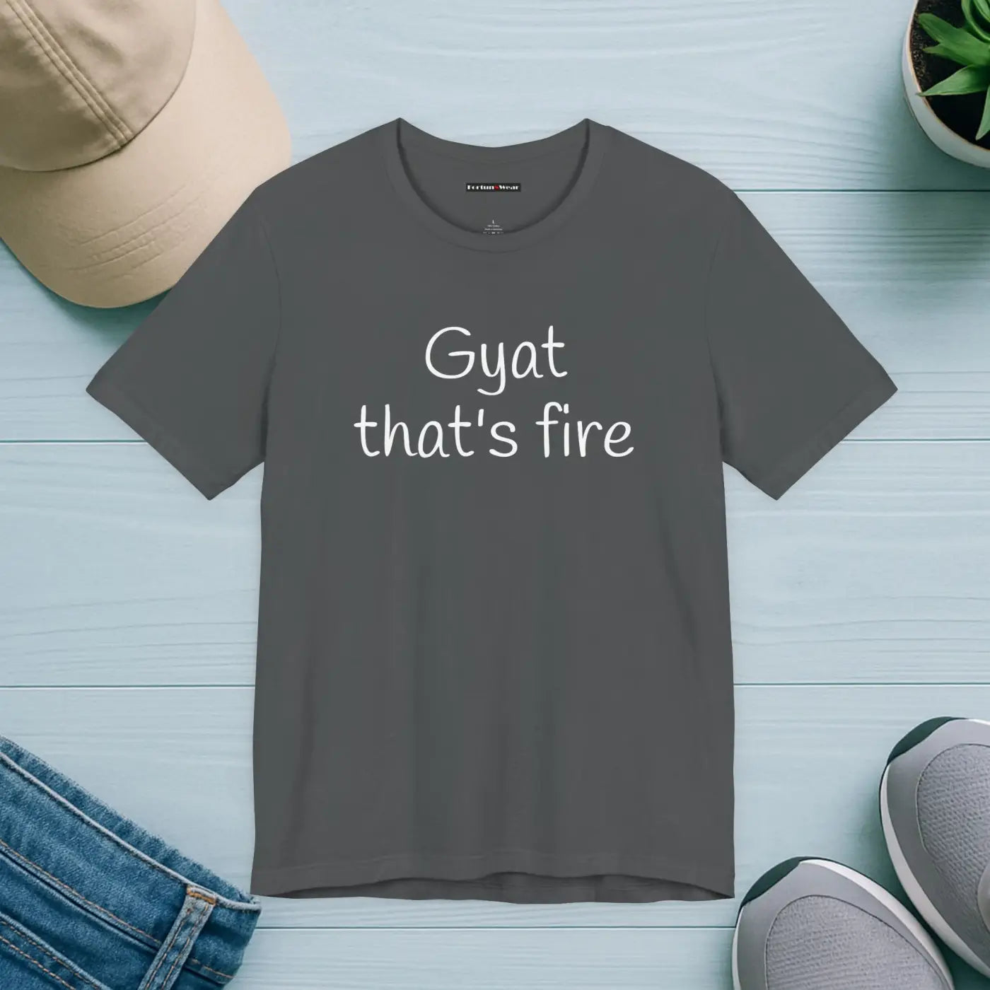 Trendy Graphic Tee - Gyat That's Fire Jersey - DipaliZ