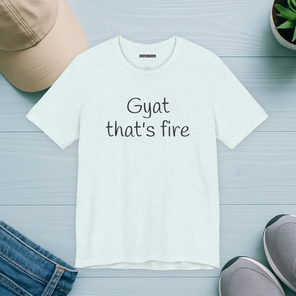 Trendy Graphic Tee - Gyat That's Fire Jersey - DipaliZ