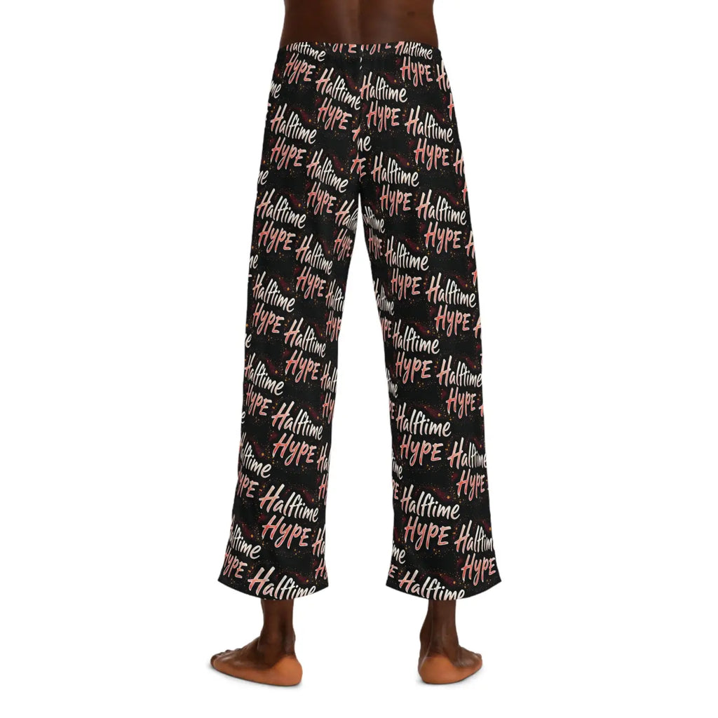 Football Pattern Pajama Pants - Halftime Hype Loungewear - DipaliZ
