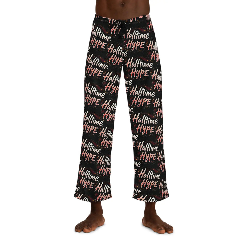 Football Pattern Pajama Pants - Halftime Hype Loungewear - DipaliZ