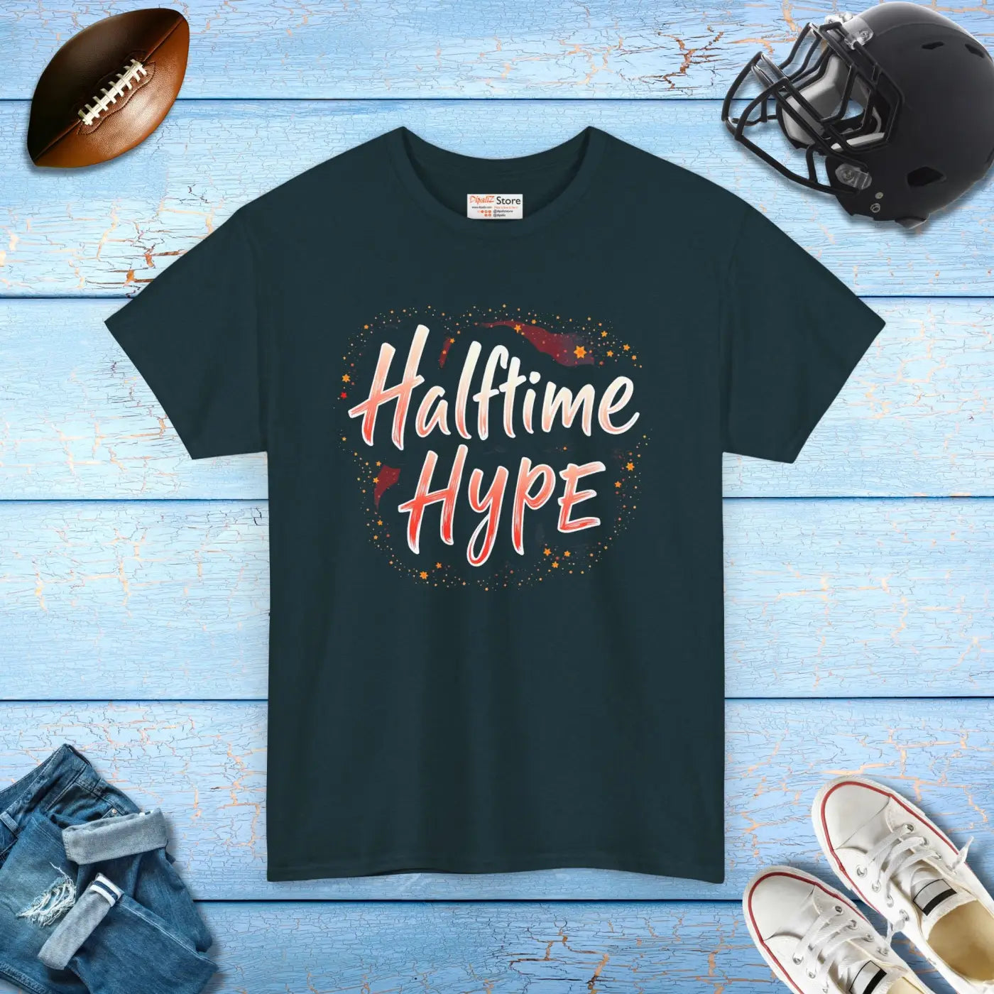 Halftime Hype Unisex Tee - Super Football Heavy Cotton - DipaliZ