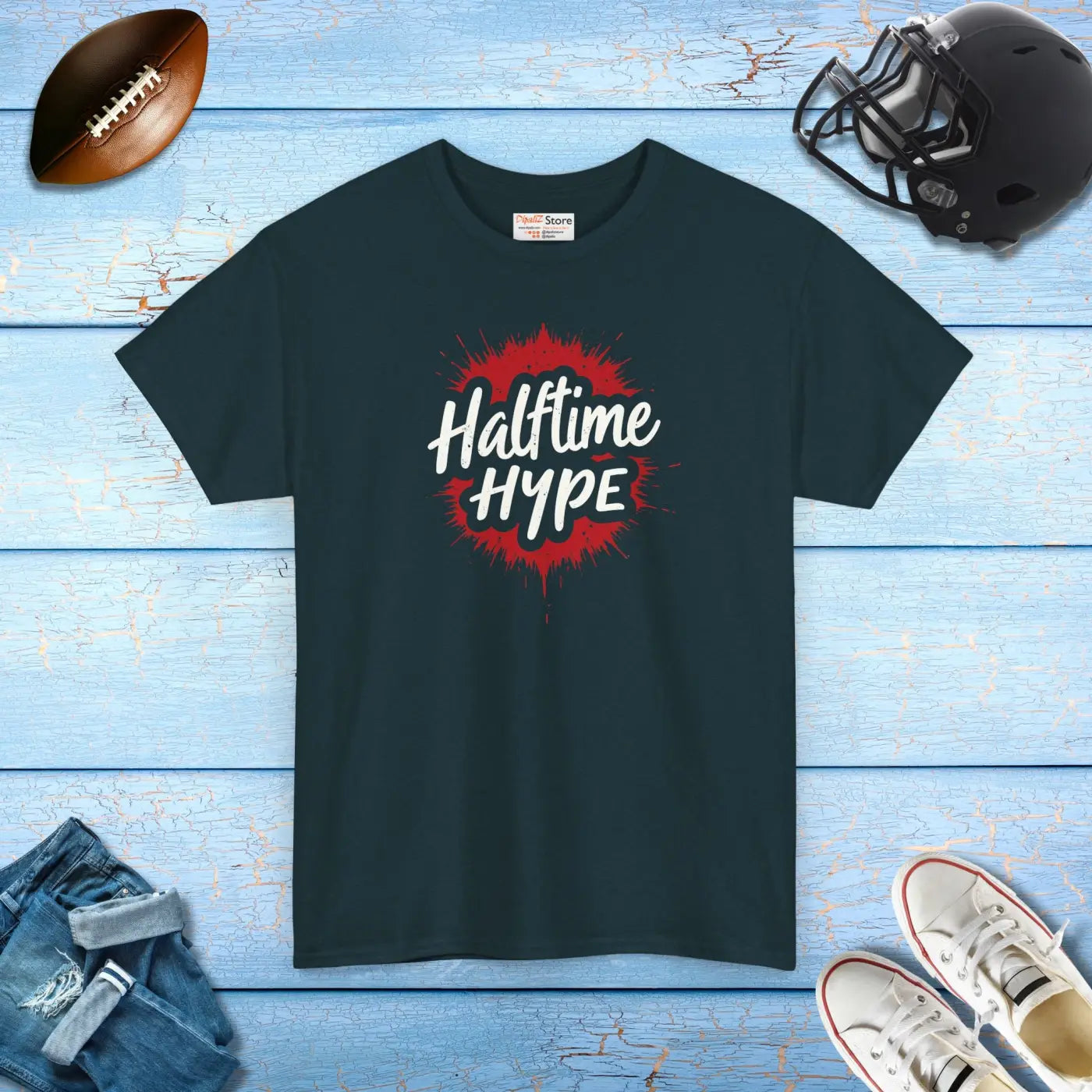 Unisex Heavy Cotton Tee - Football Fan Hype Game Day - DipaliZ