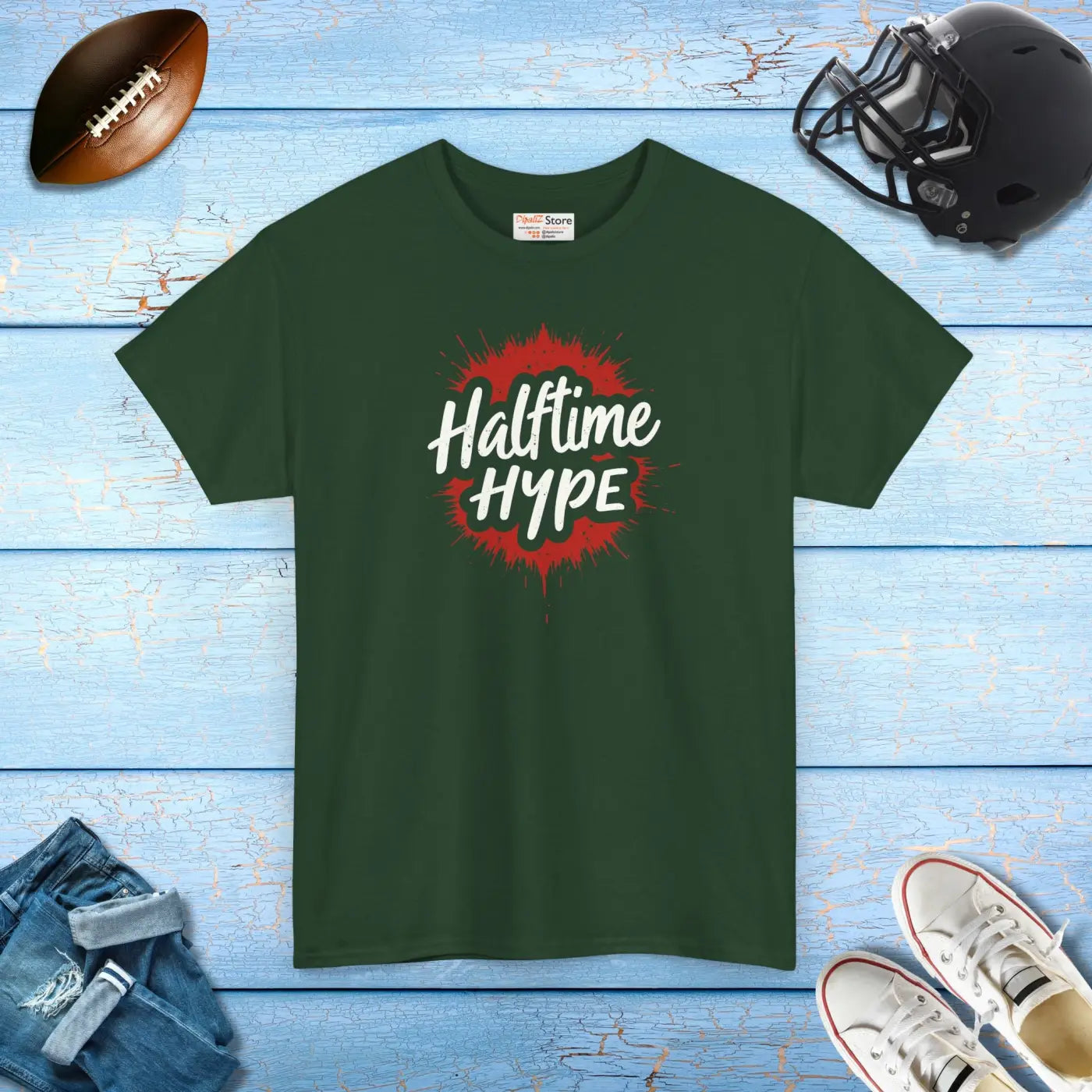 Unisex Heavy Cotton Tee - Football Fan Hype Game Day - DipaliZ