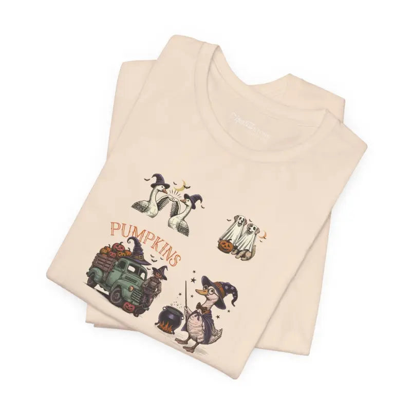 Unisex Jersey Short Sleeve Tee - Halloween Farm Animals - DipaliZ