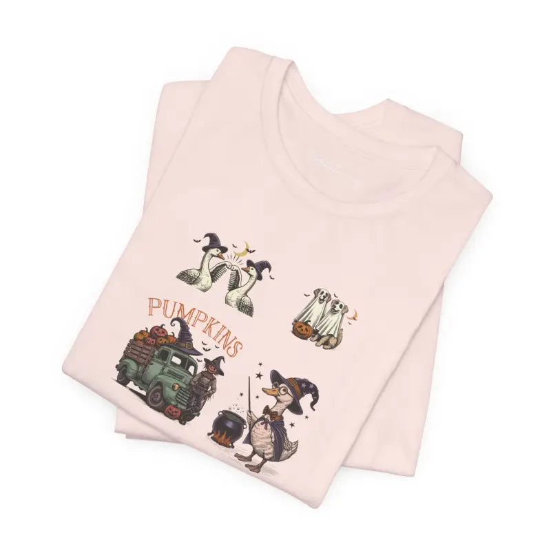 Unisex Jersey Short Sleeve Tee - Halloween Farm Animals - DipaliZ