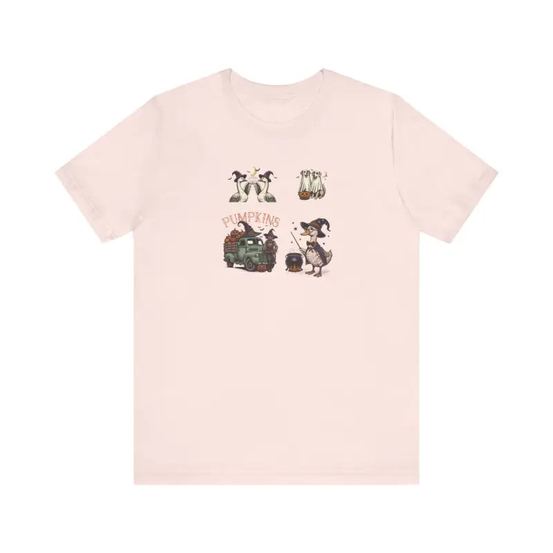 Unisex Jersey Short Sleeve Tee - Halloween Farm Animals - DipaliZ