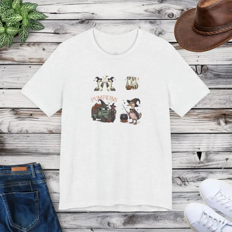 Unisex Jersey Short Sleeve Tee - Halloween Farm Animals - DipaliZ