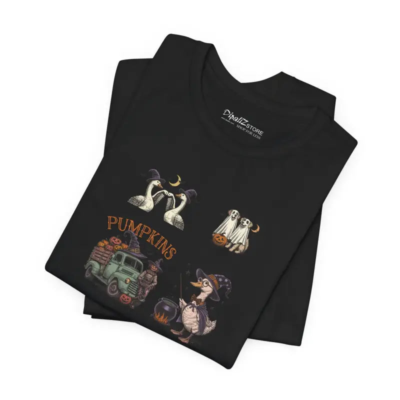 Unisex Jersey Short Sleeve Tee - Halloween Farm Animals - DipaliZ