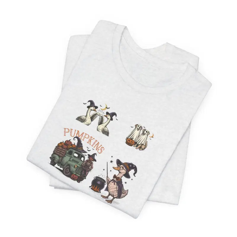 Unisex Jersey Short Sleeve Tee - Halloween Farm Animals - DipaliZ