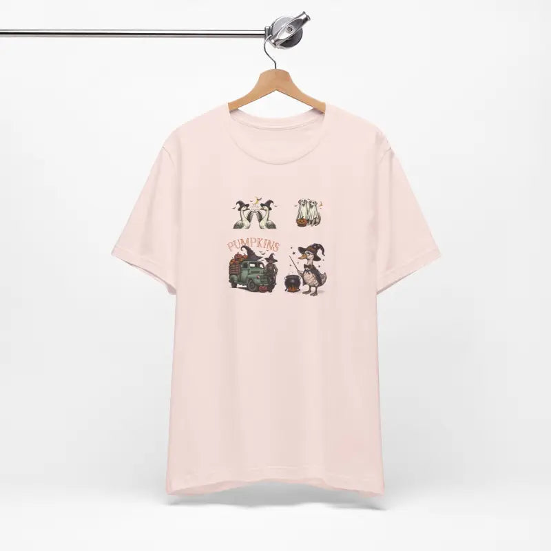 Unisex Jersey Short Sleeve Tee - Halloween Farm Animals - DipaliZ
