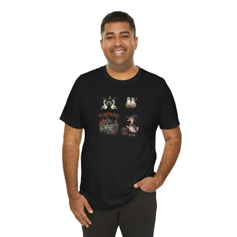 Unisex Jersey Short Sleeve Tee - Halloween Farm Animals - DipaliZ