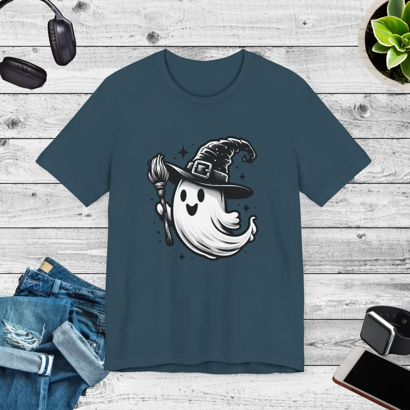 Spook-tacular Ghost Tee - Unisex Jersey Halloween - DipaliZ