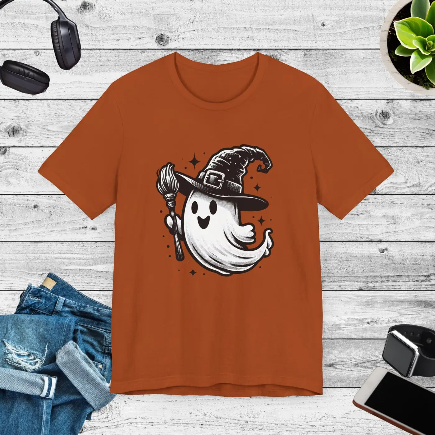 Spook-tacular Ghost Tee - Unisex Jersey Halloween - DipaliZ