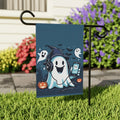 Ghost House Banner - Spooky Halloween Poly Poplin Fabric - DipaliZ