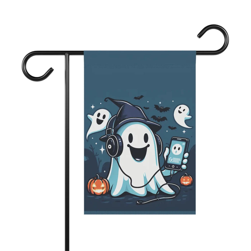 Ghost House Banner - Spooky Halloween Poly Poplin Fabric - DipaliZ