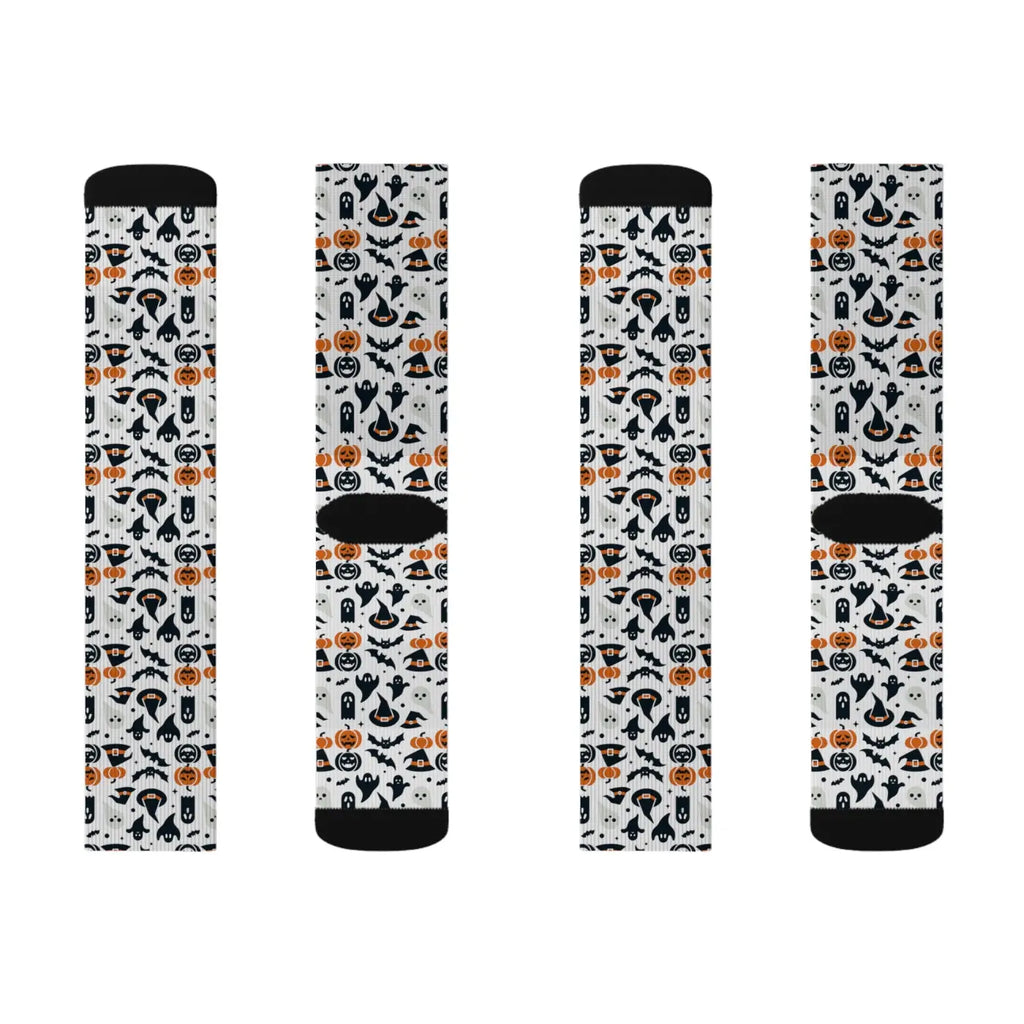 Spooky Sublimation Socks - Ribbed Tube Design - DipaliZ