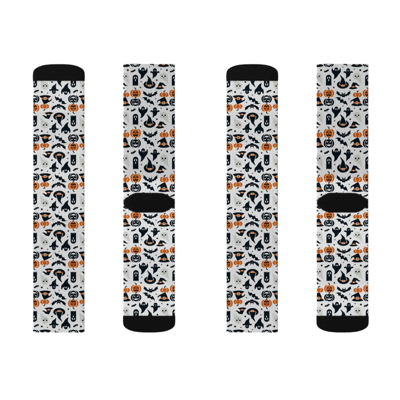 Spooky Sublimation Socks - Ribbed Tube Design - DipaliZ