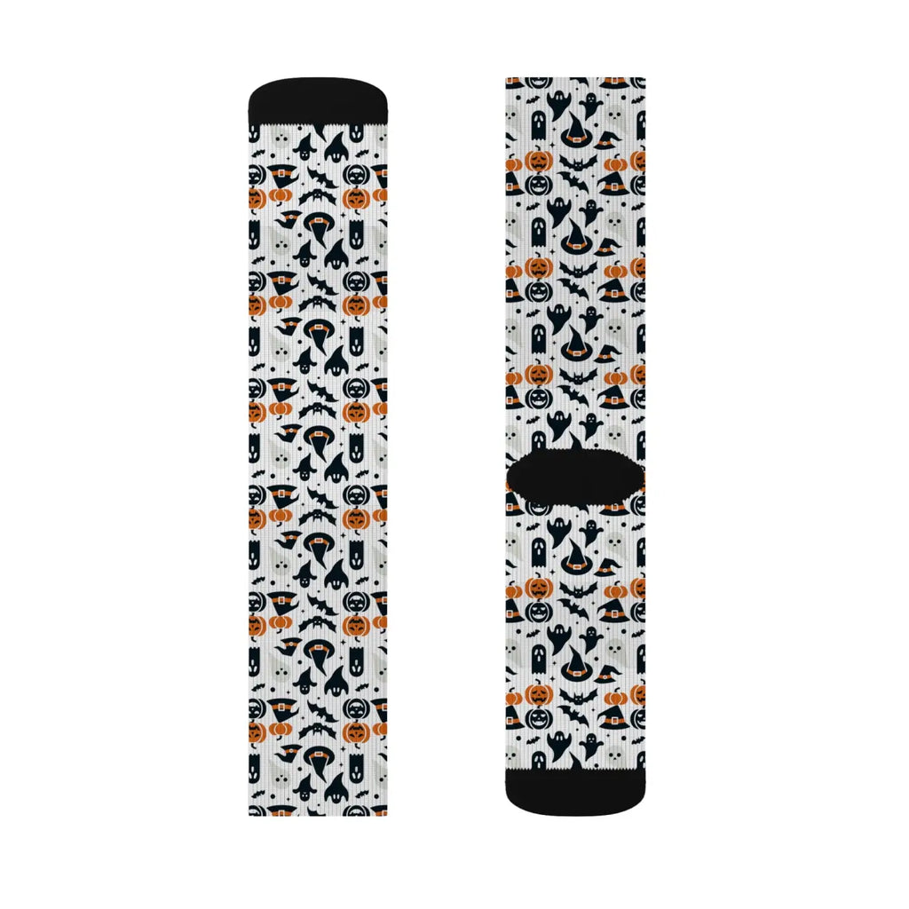 Spooky Sublimation Socks - Ribbed Tube Design - DipaliZ