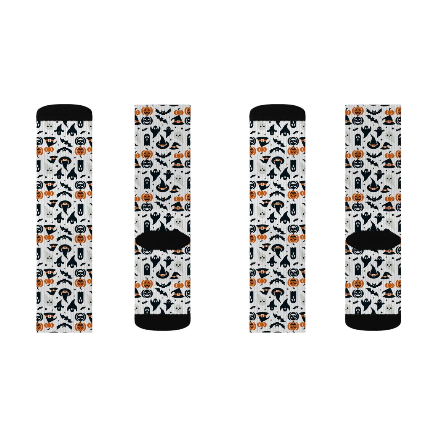 Spooky Sublimation Socks - Ribbed Tube Design - DipaliZ